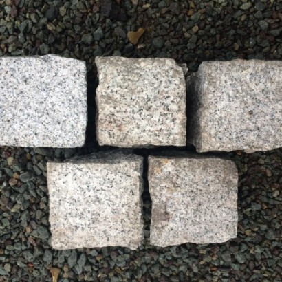 Pflastersteine / Granit Galicia, grau 9x9x8 cm Unterseite gesägt